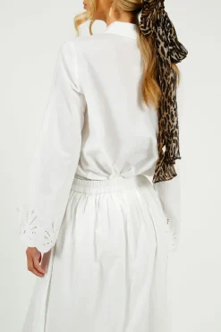 SLF Dahlia Broiderie Shirt in White