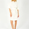 SLF Linnie Linen Shirt Dress in White