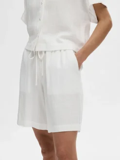 SLF Linnie Linen Shorts in White