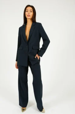 SLF Rita Wide Pant in Dark Sapphire Pin Stripe