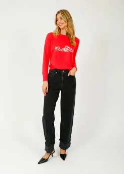 SLF Roby Wide Jeans in Black Denim