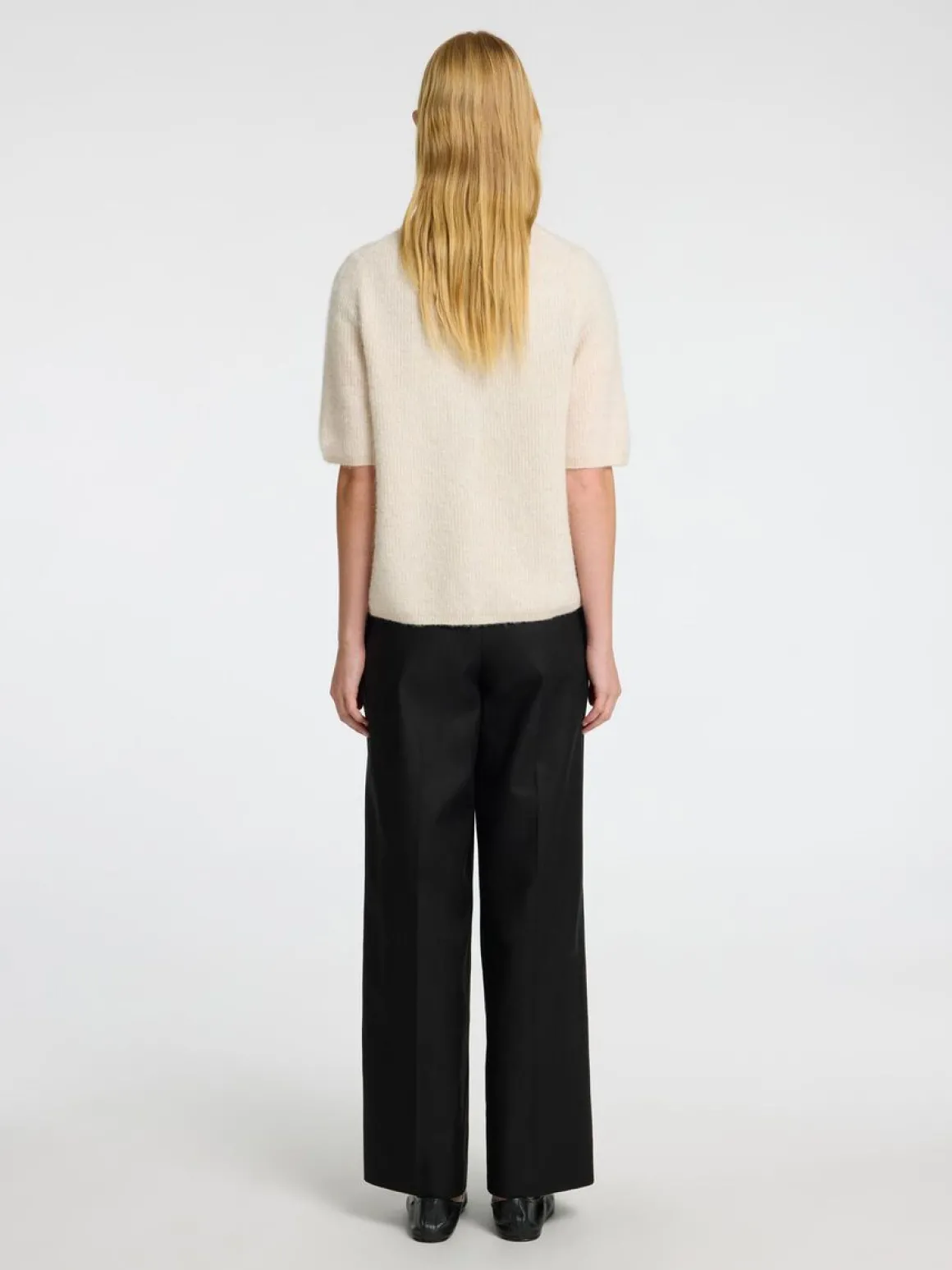 SLF Sia Ras SS Rib Knit Cardgan in Birch