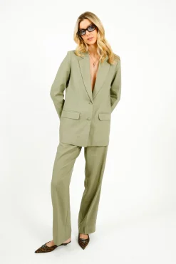 SLF Tania Rita Relaxed Linen Blazer in Vetiver