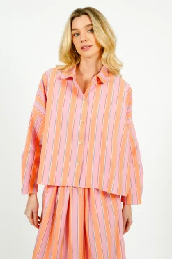 TINSELS Wood The Sea Blouse in Mandarine