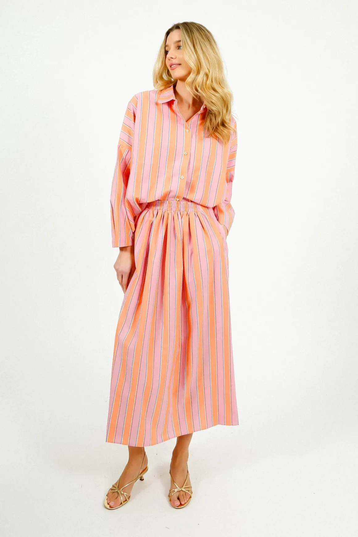 TINSELS Wood The Sea Blouse in Mandarine