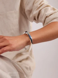 TS Silver Plated Retro Bangle