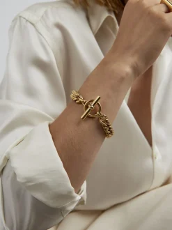 TS Small Gold Curb Link Bracelet