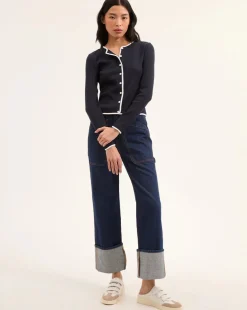 VB Wilmer Cardigan in Navy