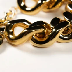 VBARONI Mini Flat Chain Bracelet in Gold