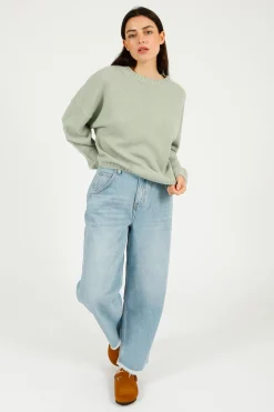 VK Ines Light Weight Round Neck Knit in Desert Sage