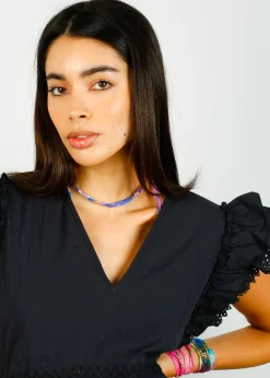 VL Sari Link Bracelet in Multi Blue