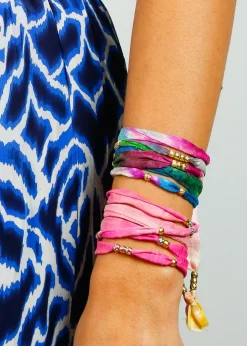 VL Sari Link Bracelet in Pink