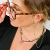 ZOI Palace Glasses Chain, Pyrite, Emerald, Snake, Stars